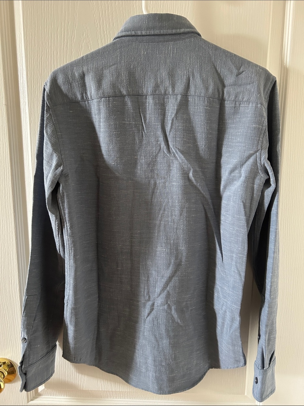 Club Monaco Slate Blue Long Sleeve Button Down Shirt Slim Fit Size Small - Picture 3 of 6